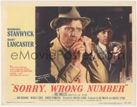 6p0716 SORRY WRONG NUMBER LC #7 1948 policeman arrests Burt Lancaster on phone at movie's climax!