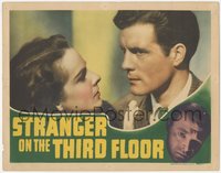 6p0720 STRANGER ON THE THIRD FLOOR LC 1940 super c/u of Margaret Tallichet & John McGuire, rare!