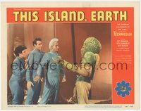 6p0730 THIS ISLAND EARTH LC #2 1955 best card in set showing c/u of the alien monster with 3 stars!