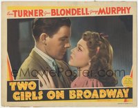 6p0734 TWO GIRLS ON BROADWAY LC 1940 best romantic close up of Lana Turner & George Murphy, rare!