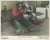 6p0740 WHY WORRY LC 1923 Harold Lloyd gives pills to giant John Aasen for his toothache, very rare!