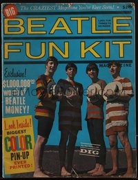 6p0446 BEATLES magazine 1964 Big Beatle Fun Kit, biggest pin-up ever printed inside, ultra rare!