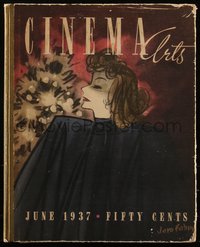 6p0435 CINEMA ARTS limited edition hardcover vol 1 no 1 magazine 1937 Fabry art of Hepburn, rare!