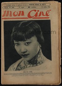 6p0445 MON CINE French magazine July 30, 1925 great cover portrait of Anna May Wong, Jack Dempsey!