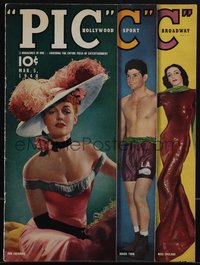 6p0432 PIC magazine March 5, 1940 sexy Ann Sheridan, Hogue Twin & Miss England on the cover!