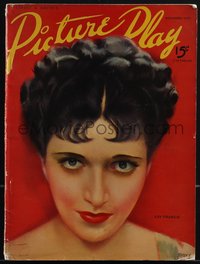 6p0434 PICTURE PLAY magazine November 1937 great art of beautiful Kay Francis by Morr Kusnet!