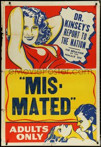 6p1125 MIS-MATED 1sh 1956 Dr. Kinsey's report to the nation, ultra rare Globe Poster printing!