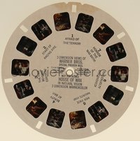 6p1299 HOUSE OF WAX 1953 3-D 4x4 VIEW-MASTER MOVIE PREVIEW REEL with 7 cool color scenes!