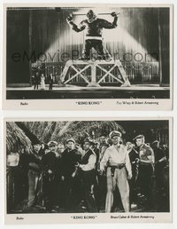 6p1305 KING KONG 2 English magazine promo cards 1933 includes image of the ape chained on stage, rare!