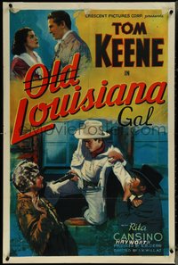 6p1150 OLD LOUISIANA 1sh 1937 young Rita Hayworth as Rita Cansino, Tom Keene, ultra rare!