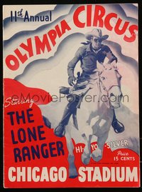 6p0368 OLYMPIA CIRCUS souvenir program book 1943 The Lone Ranger at Chicago Stadium, ultra rare!