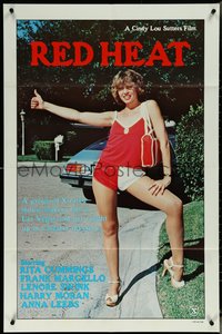 6p1182 RED HEAT 1sh 1981 sexy hitchhiker Rita Cummings gets caught up in a bizarre mystery!