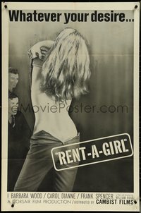 6p1183 RENT-A-GIRL 1sh 1965 Barbara Wood, Carol Nadine, whatever your desire!