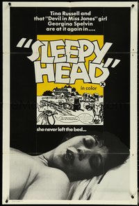 6p1208 SLEEPY HEAD 1sh 1973 Tina Russell, Georgina Spelvin, Joseph Sarno directed, rare!