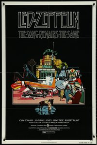 6p1214 SONG REMAINS THE SAME 1sh 1976 Led Zeppelin, Plant, really cool rock & roll montage art!