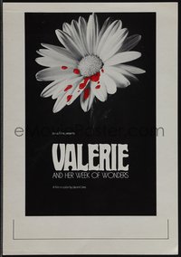 6p0239 VALERIE & HER WEEK OF WONDERS 9x13 special poster 1970 art of bleeding flower, ultra rare!