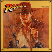 6p0207 RAIDERS OF THE LOST ARK 34x34 music poster 1981 Amsel art of Harrison Ford, Steven Spielberg!