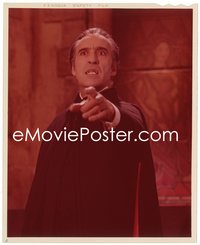 6p1334 DRACULA A.D. 1972 4x5 transparency 1972 great close up of vampire Christopher Lee pointing!