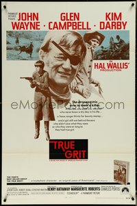 6p1262 TRUE GRIT int'l 1sh 1969 John Wayne as Rooster Cogburn, Kim Darby, Glen Campbell