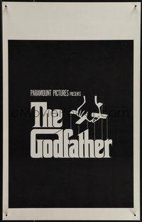 6p0085 GODFATHER WC 1972 cool teaser-like poster with classic S. Neil Fujita hand marionette art!