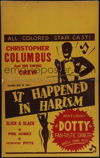 6p0089 IT HAPPENED IN HARLEM WC 1945 Chris Columbus and His Swing Crew, Dotty Rhodes, ultra rare!