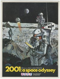 6p0202 2001: A SPACE ODYSSEY Cinerama mini WC 1968 Kubrick, art of astronauts on moon by Bob McCall!