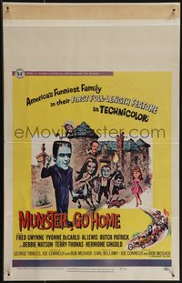 6p0093 MUNSTER GO HOME WC 1966 Fred Gwynne, Yvonne De Carlo, Al Lewis, Butch Patrick, Debbie Watson