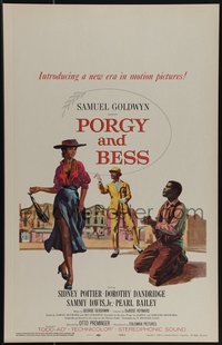 6p0098 PORGY & BESS WC 1959 art of Sidney Poitier, Dorothy Dandridge & Sammy Davis Jr., Preminger!