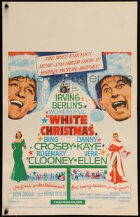 6p0102 WHITE CHRISTMAS WC R1961 Bing Crosby, Danny Kaye, Clooney, Vera-Ellen, Irving Berlin classic!