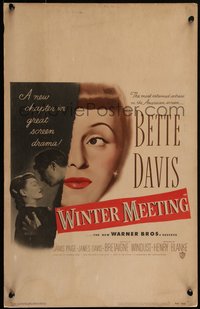 6p0104 WINTER MEETING WC 1948 Bette Davis, most esteemed actress on the American screen, ultra rare!