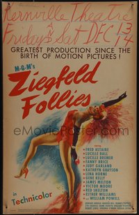 6p0106 ZIEGFELD FOLLIES WC 1945 wonderful art of sexy Lucille Ball in skimpy outfit, ultra rare!