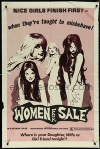 6p1289 WOMEN FOR SALE 1sh 1975 nice girls finish first, when they're taught to misbehave!