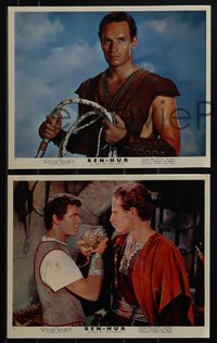 6p1405 BEN-HUR 16 color English FOH LCs 1960 Charlton Heston, Stephen Boyd, w/great chariot scene!