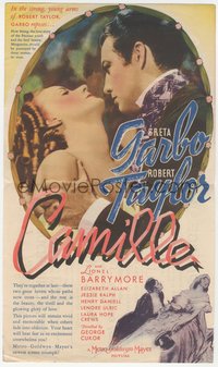 6p1344 CAMILLE herald 1937 Robert Taylor, Greta Garbo, Lionel Barrymore, ultra rare!