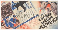 6p1358 OUR RELATIONS herald 1936 Laurel & Hardy, 2 Stannies, 2 Ollies, twice as funny, ultra rare!