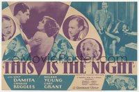 6p1368 THIS IS THE NIGHT herald 1932 very first Cary Grant, and he gets the biggest image, rare!