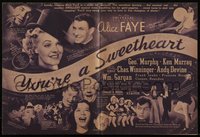 6p0269 YOU'RE A SWEETHEART herald 1937 Alice Faye, George Murphy & Broadway showgirls, ultra rare!