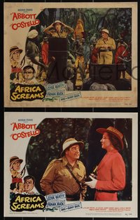 6p0862 AFRICA SCREAMS 4 LCs 1949 great images of Bud Abbott & Lou Costello in jungle with animals!