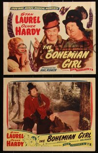 6p0762 BOHEMIAN GIRL 8 LCs R1947 Hal Roach, Stan Laurel & Oliver Hardy with Mae Busch!