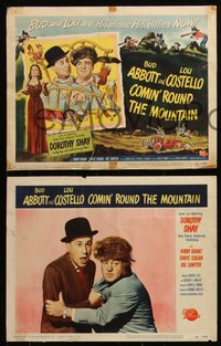 6p0767 COMIN' ROUND THE MOUNTAIN 8 LCs 1951 Bud Abbott & Lou Costello, wacky hillbillies!