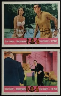 6p0780 GOLDFINGER/DR. NO 8 LCs 1966 Sean Connery is the extraordinary gentleman spy James Bond 007!