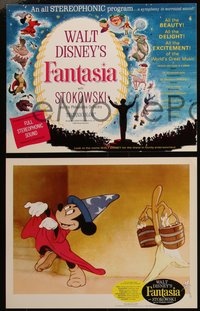 6p0750 FANTASIA 9 LCs R1963 images from Walt Disney animated cartoon fantasy classic, complete set!