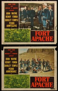 6p0849 FORT APACHE 6 LCs 1948 John Ford, John Wayne, Henry Fonda, adult Shirley Temple in two!