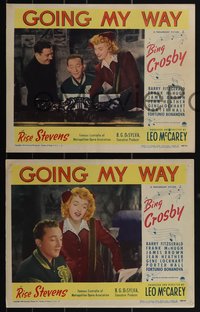 6p0864 GOING MY WAY 4 LCs 1944 Bing Crosby & pretty Rise Stevens, McHugh in Leo McCarey classic!