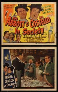 6p0784 IN SOCIETY 8 LCs 1944 Bud Abbott & Lou Costello are back again after a year's absence!