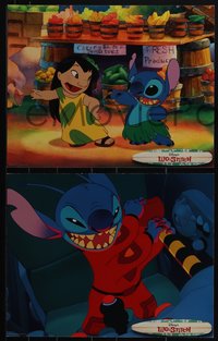 6p0746 LILO & STITCH 12 LCs 2002 Walt Disney Hawaiian fantasy cartoon, cool images!