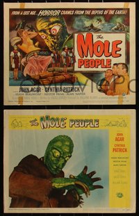 6p0798 MOLE PEOPLE 8 LCs 1956 horror crawls from the depths of the Earth, cool complete set!