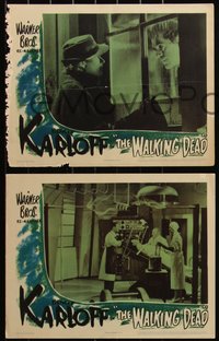 6p0856 WALKING DEAD 6 LCs R1944 Boris Karloff, Churchill, Cortez, directed by Michael Curtiz!