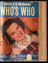 6p0450 HOLLYWOOD WHO'S WHO hardcover vol 1 no 1 magazine 1941 Judy Garland cover, founder's copy!