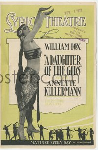 6p1312 DAUGHTER OF THE GODS local theater program 1916 full-length Annette Kellerman, ultra rare!